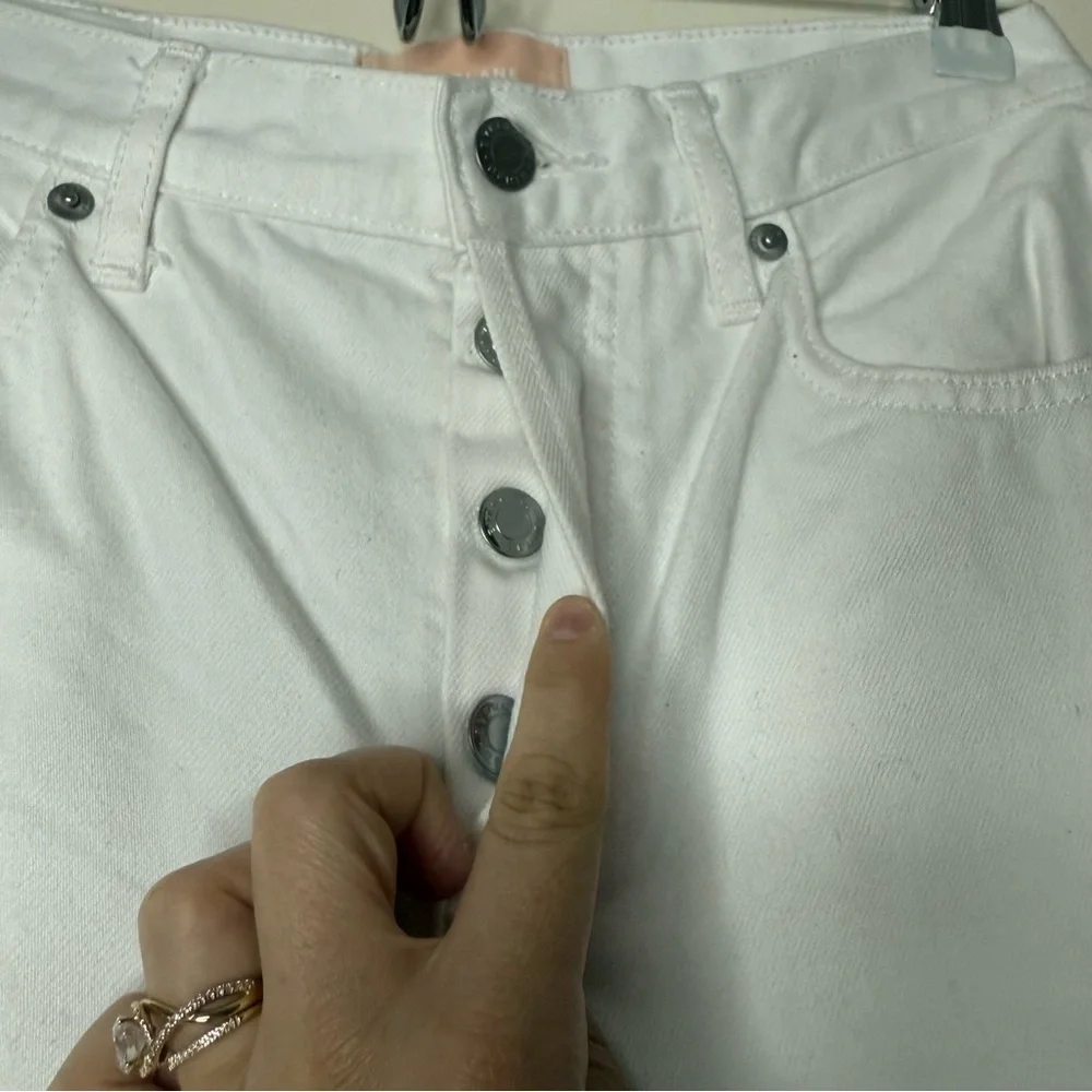 EVERLANE The Cheeky Summer 100% Cotton Jean in Ecru White